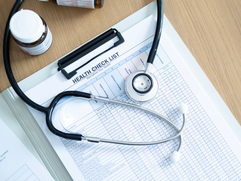 Photo of health recore with stethescope